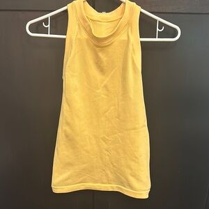Athleta Yellow Ribbed Tank Top